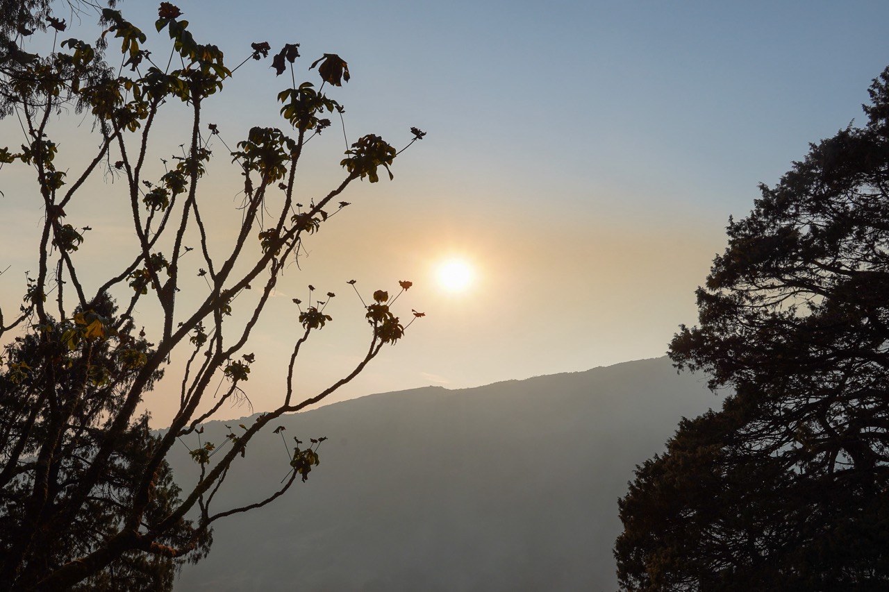 Dawn-lit mountain