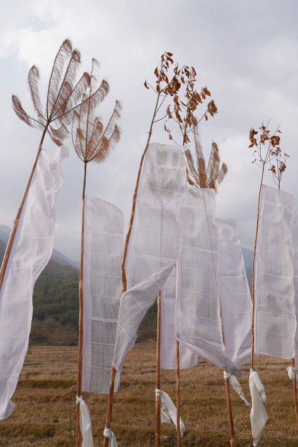 White prayer flags